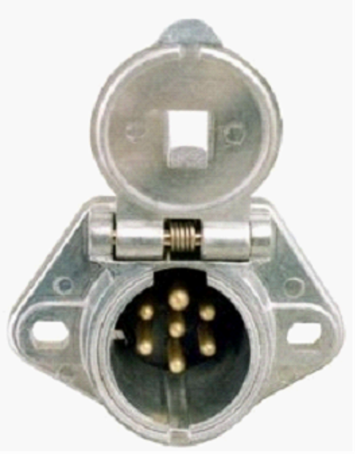 7 Way Metal Socket Solid Pin